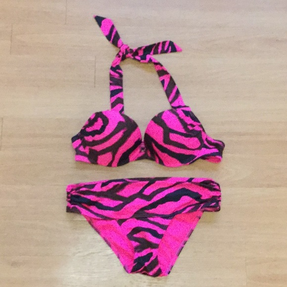 Hot pink zebra bikini images 183